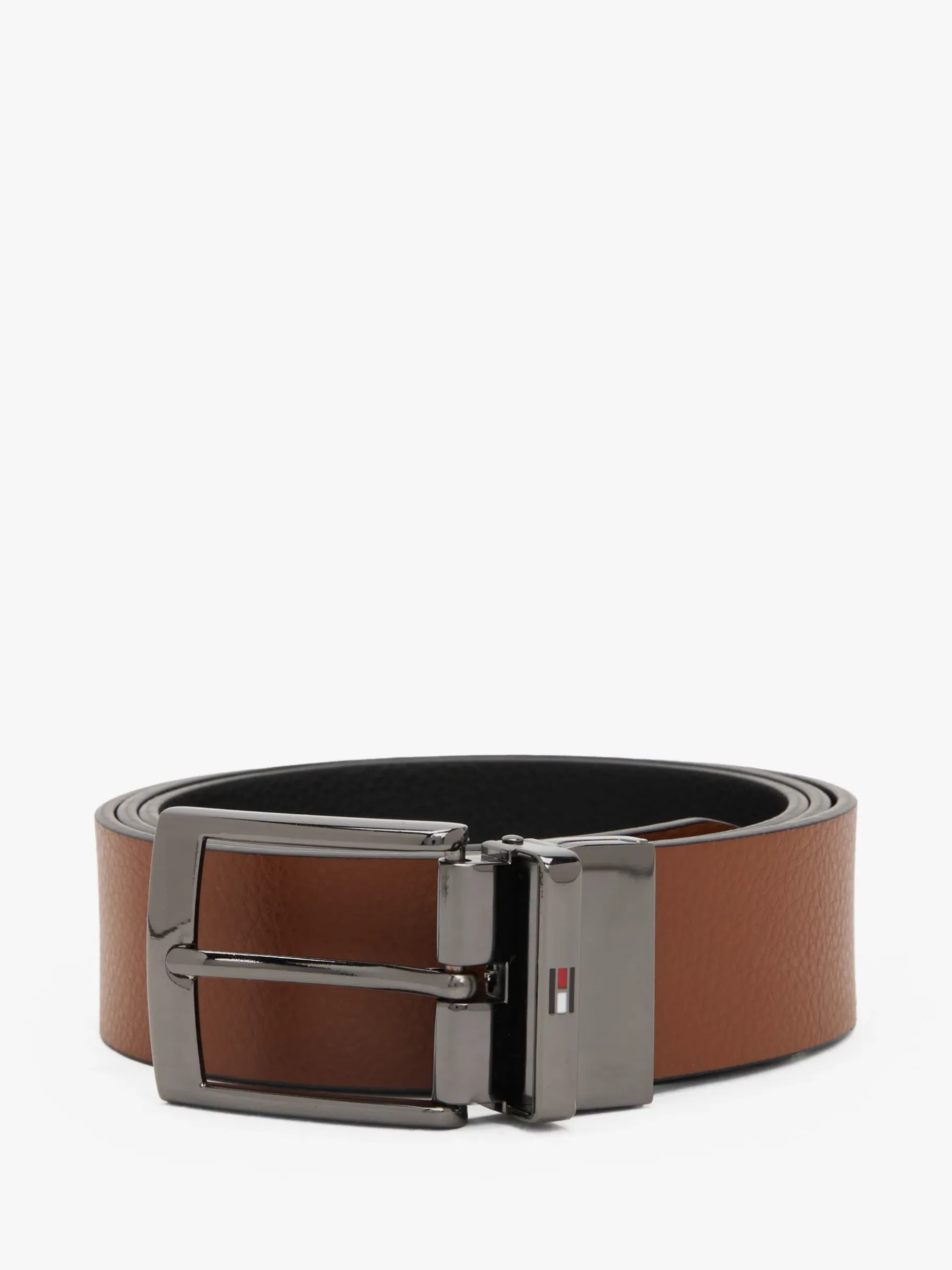 Tommy Hilfiger Wendegürtel aus Leder mit eckiger Schnalle BLACK / COFFEE BEAN Clearance