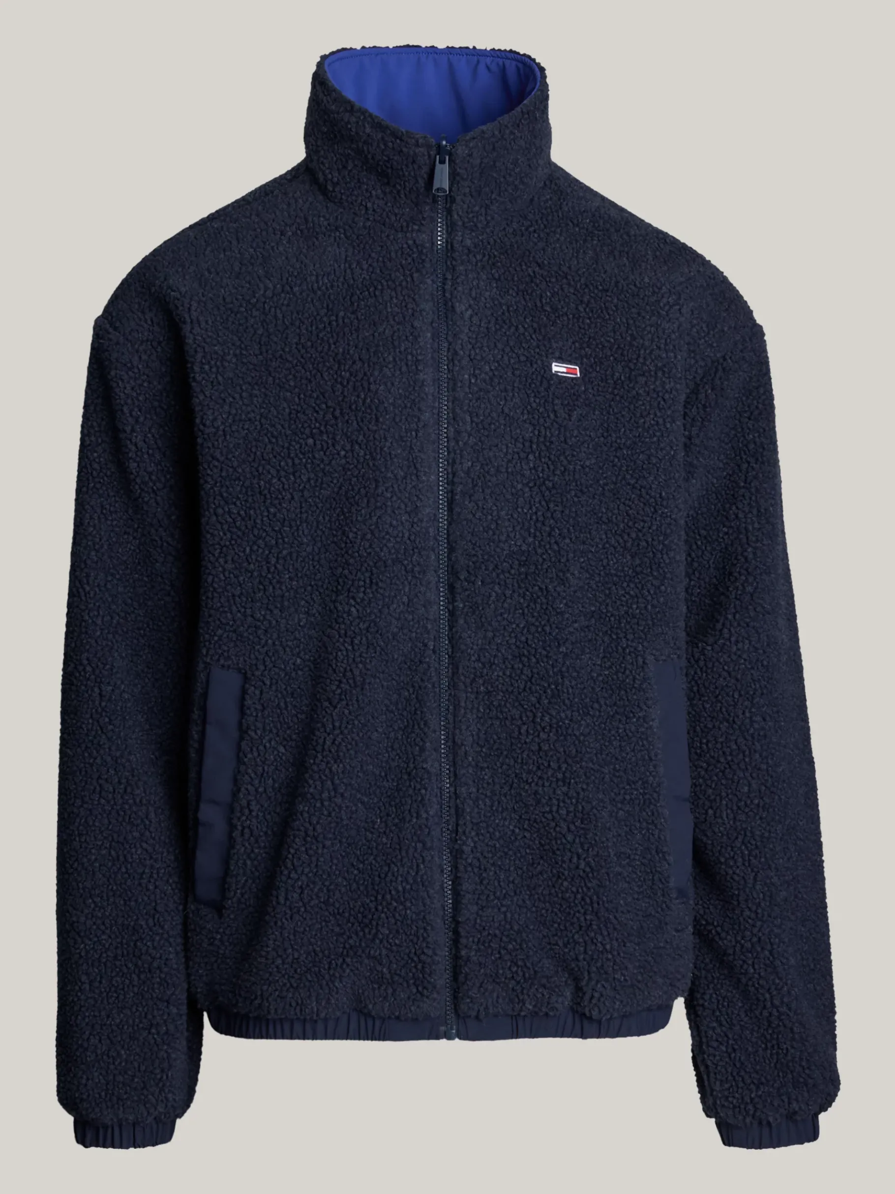 Tommy Hilfiger Wendejacke aus Teddy-Fleece mit verstaubarer Kapuze BRIGHT BLUE MULTI Online