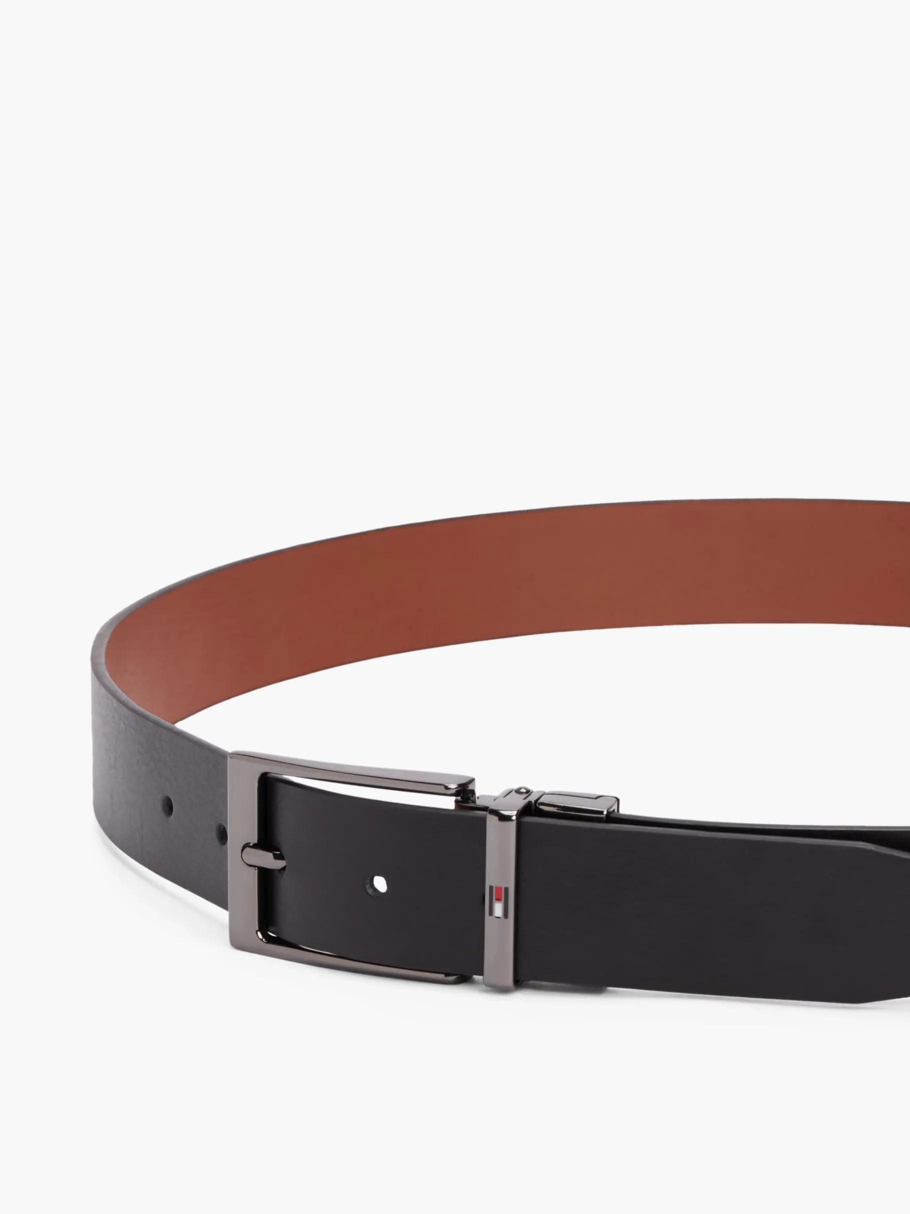 Tommy Hilfiger Wende-Ledergürtel mit rechteckiger Schnalle BLACK Outlet