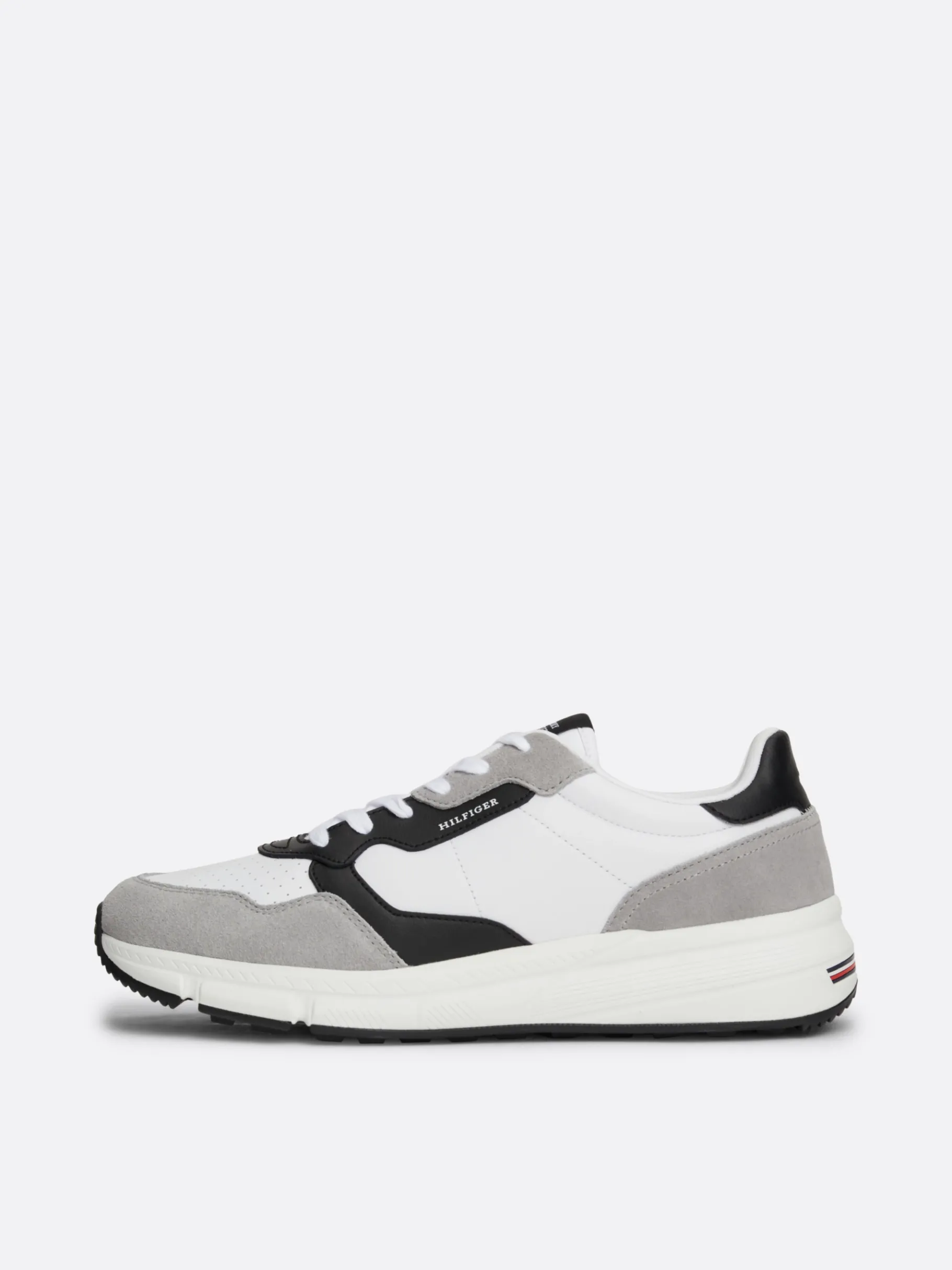 Tommy Hilfiger Wildleder-Sneaker mit verschiedenen Strukturen WHITE Discount