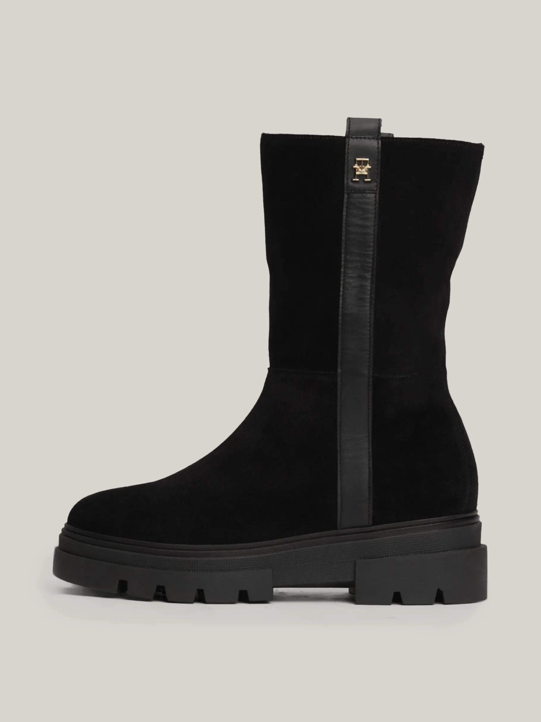 Tommy Hilfiger Wildlederstiefel mit warmem Innenfutter BLACK Discount