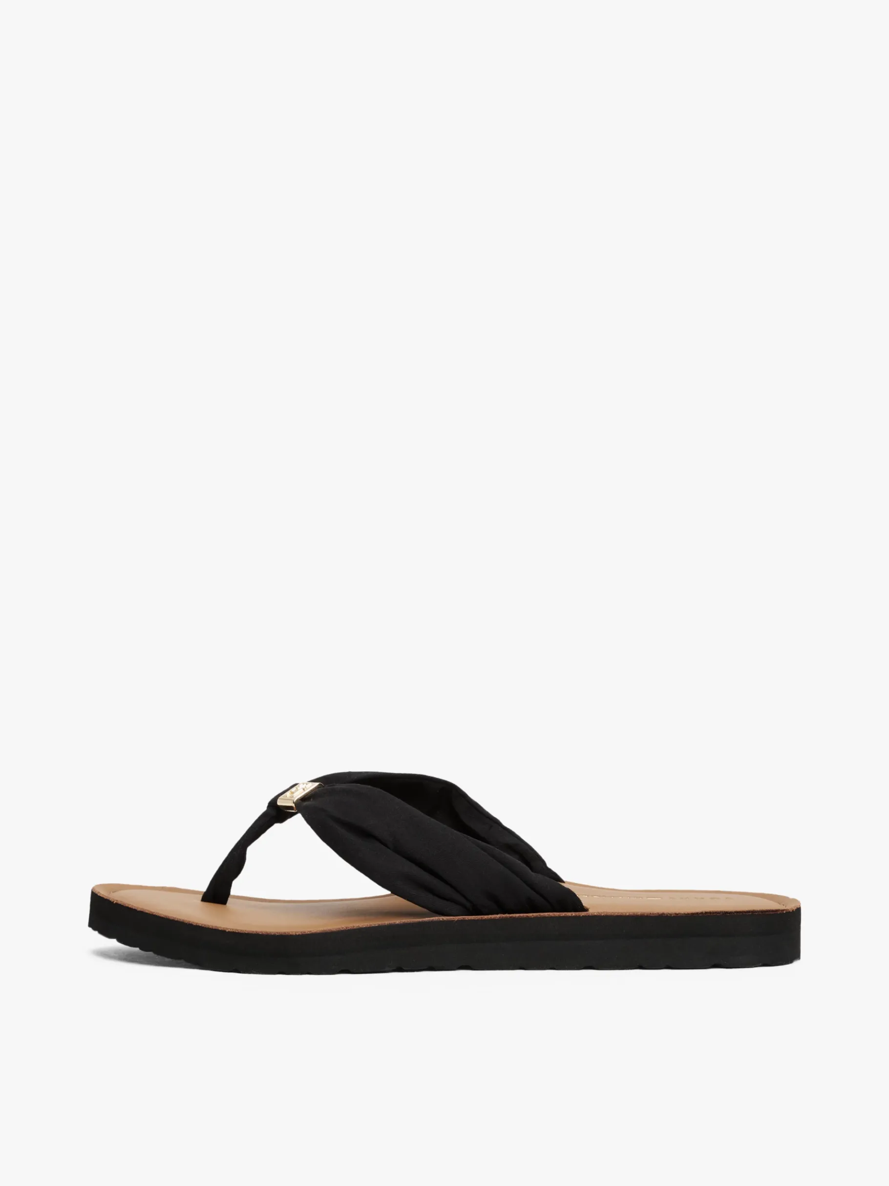 Tommy Hilfiger Zehentrenner mit TH-Monogramm-Emblem BLACK Outlet