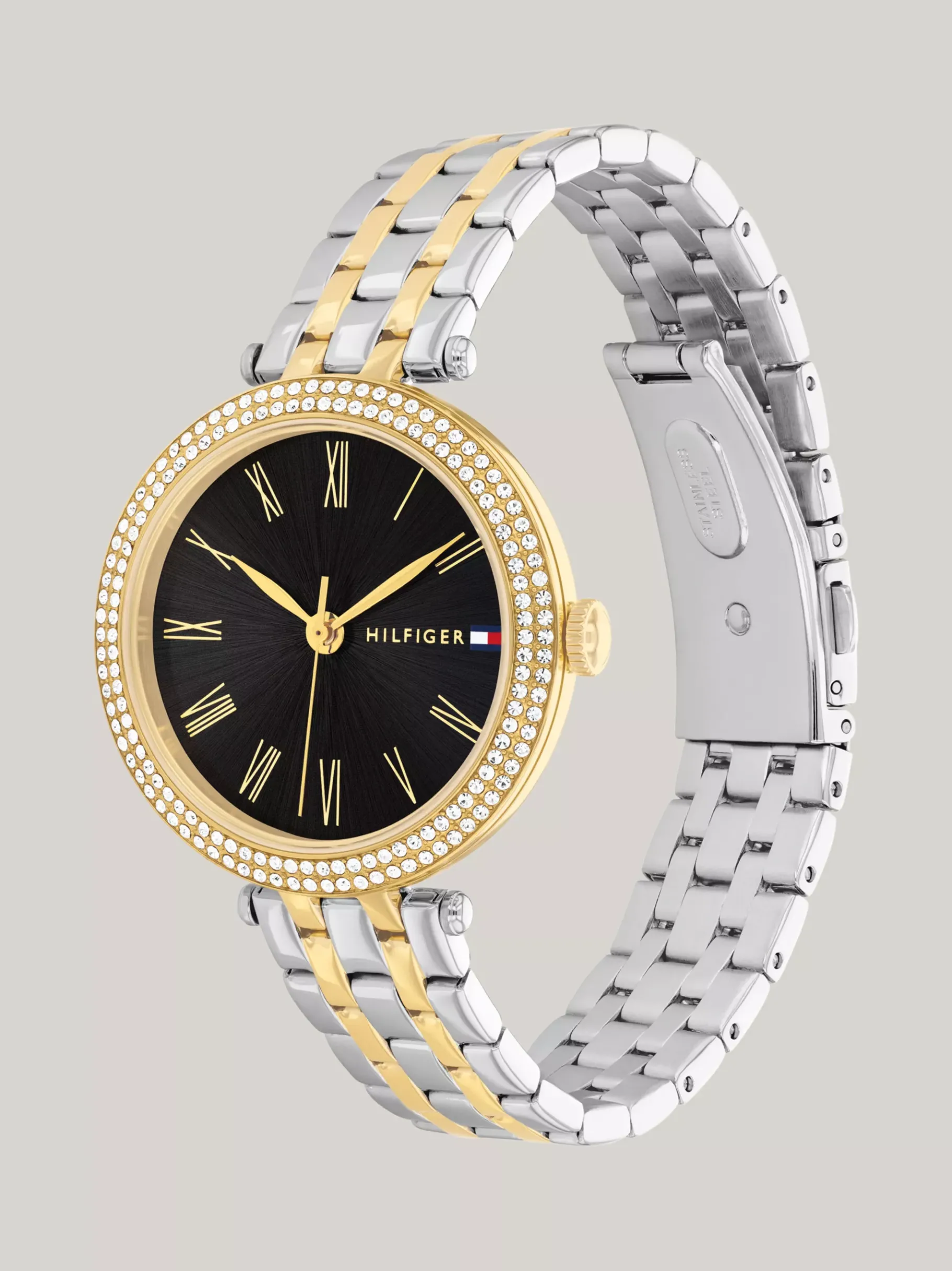 Tommy Hilfiger Zweifarbige Edelstahluhr mit Kristallen TWO TONE Cheap
