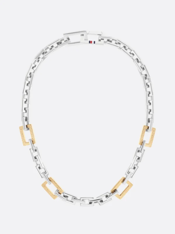 Tommy Hilfiger Zweifarbige Infinity-Halskette mit TH-Monogramm TWO TONE Cheap