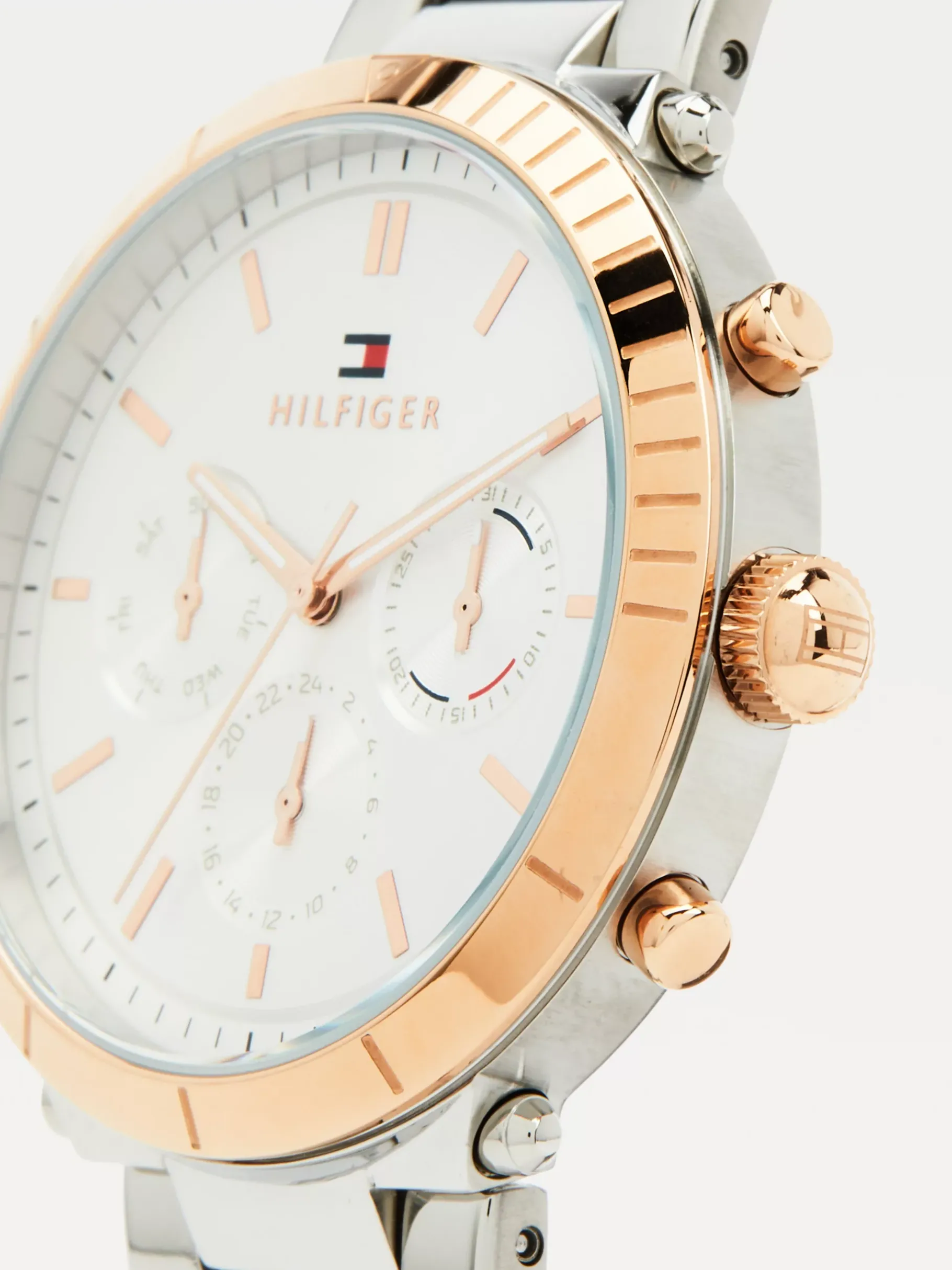 Tommy Hilfiger Zweifarbige Sportuhr SILVER Discount