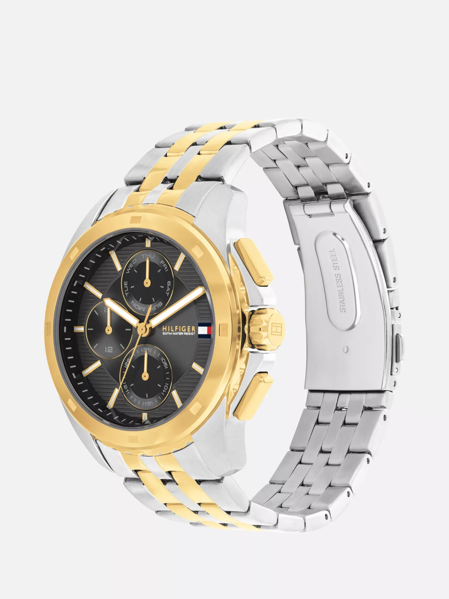 Tommy Hilfiger Zweifarbige Totalisator-Armbanduhr TWO TONE Flash Sale