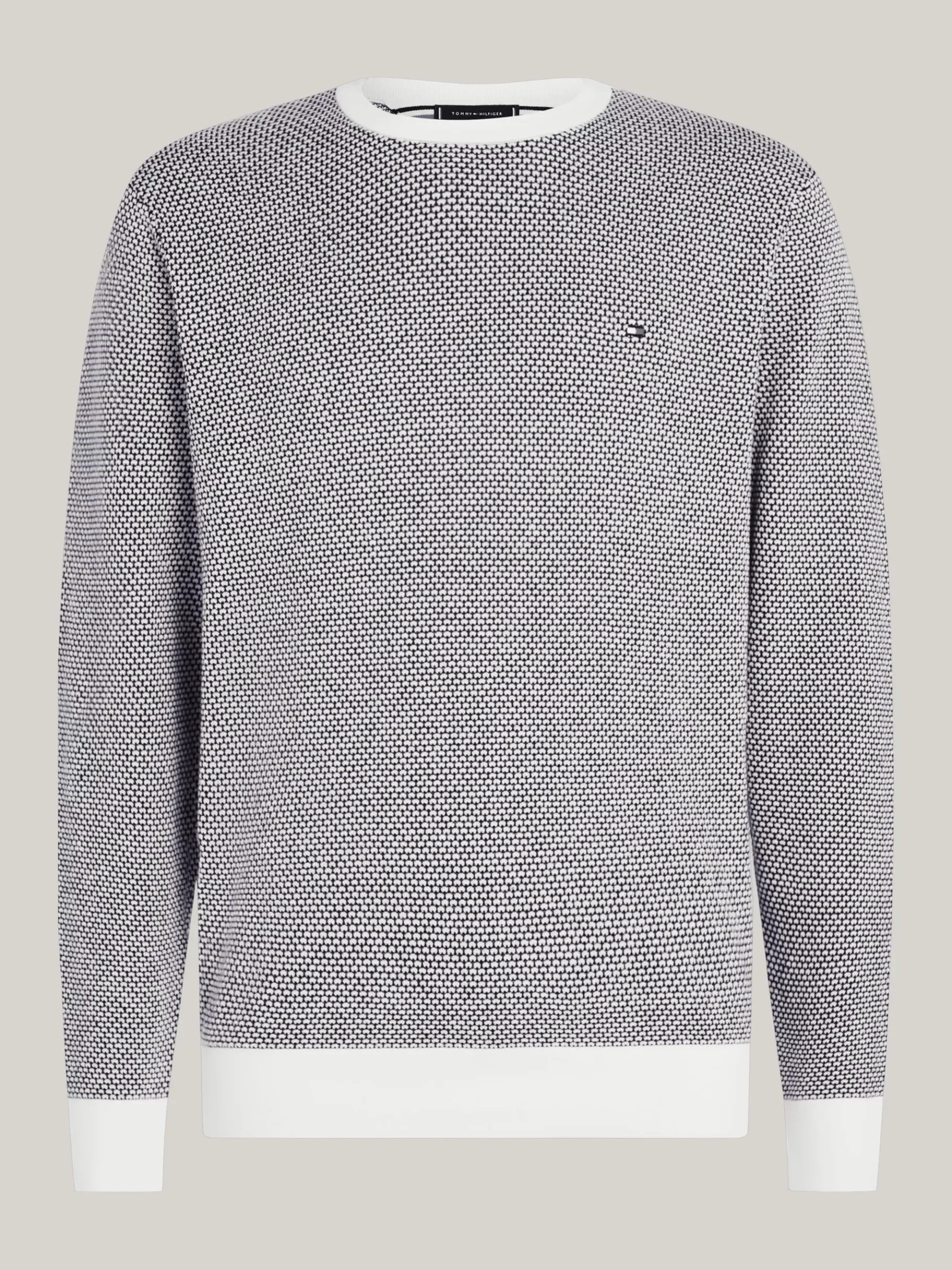 Tommy Hilfiger Zweifarbiger Pullover mit Kaschmir IVORY / MULTI Discount