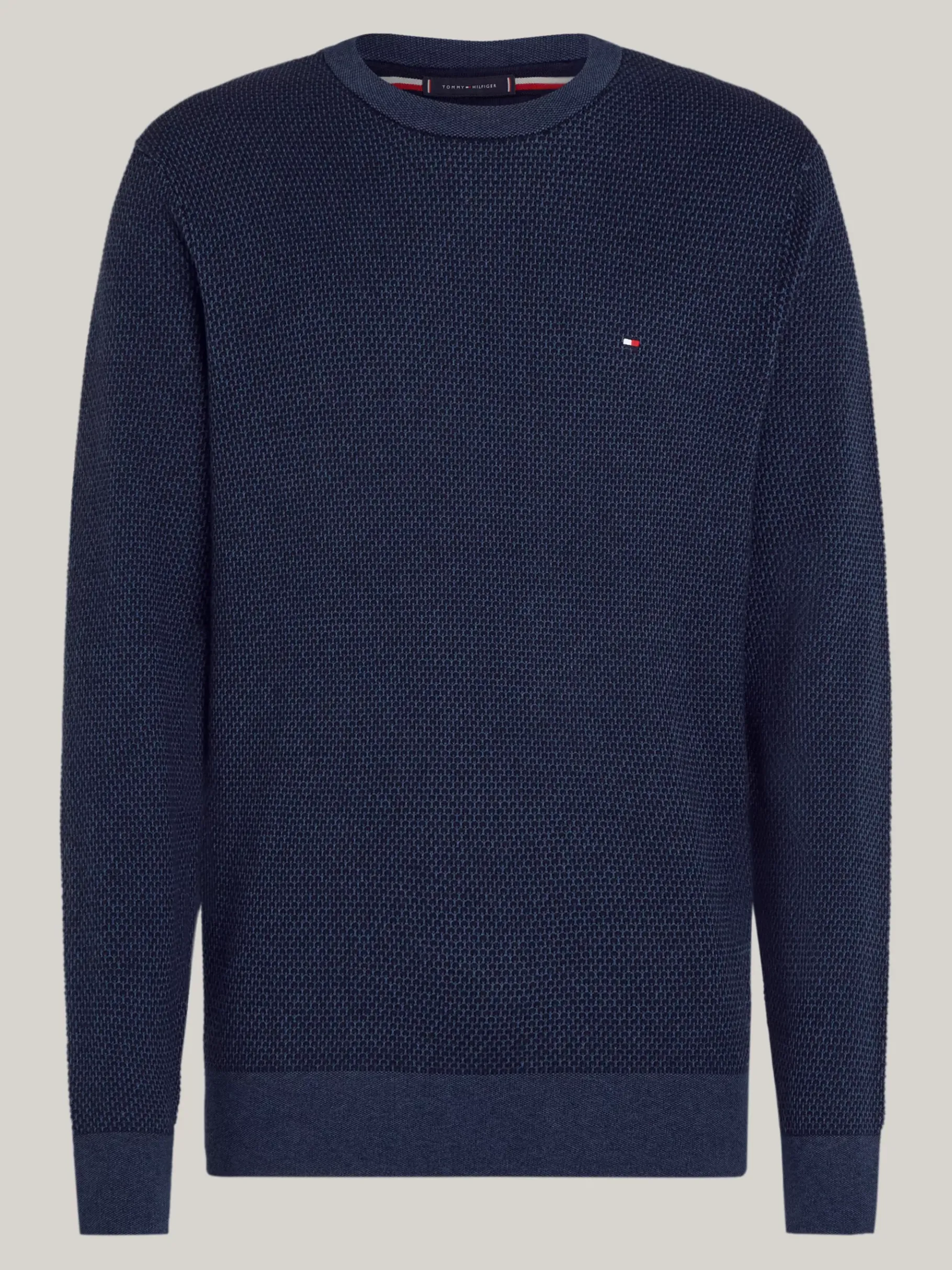 Tommy Hilfiger Zweifarbiger Pullover mit Kaschmir DESERT SKY/MULTI Flash Sale