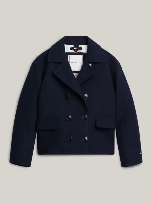 Tommy Hilfiger Zweireihige Cabanjacke mit Karo-Innenfutter DESERT SKY Fashion