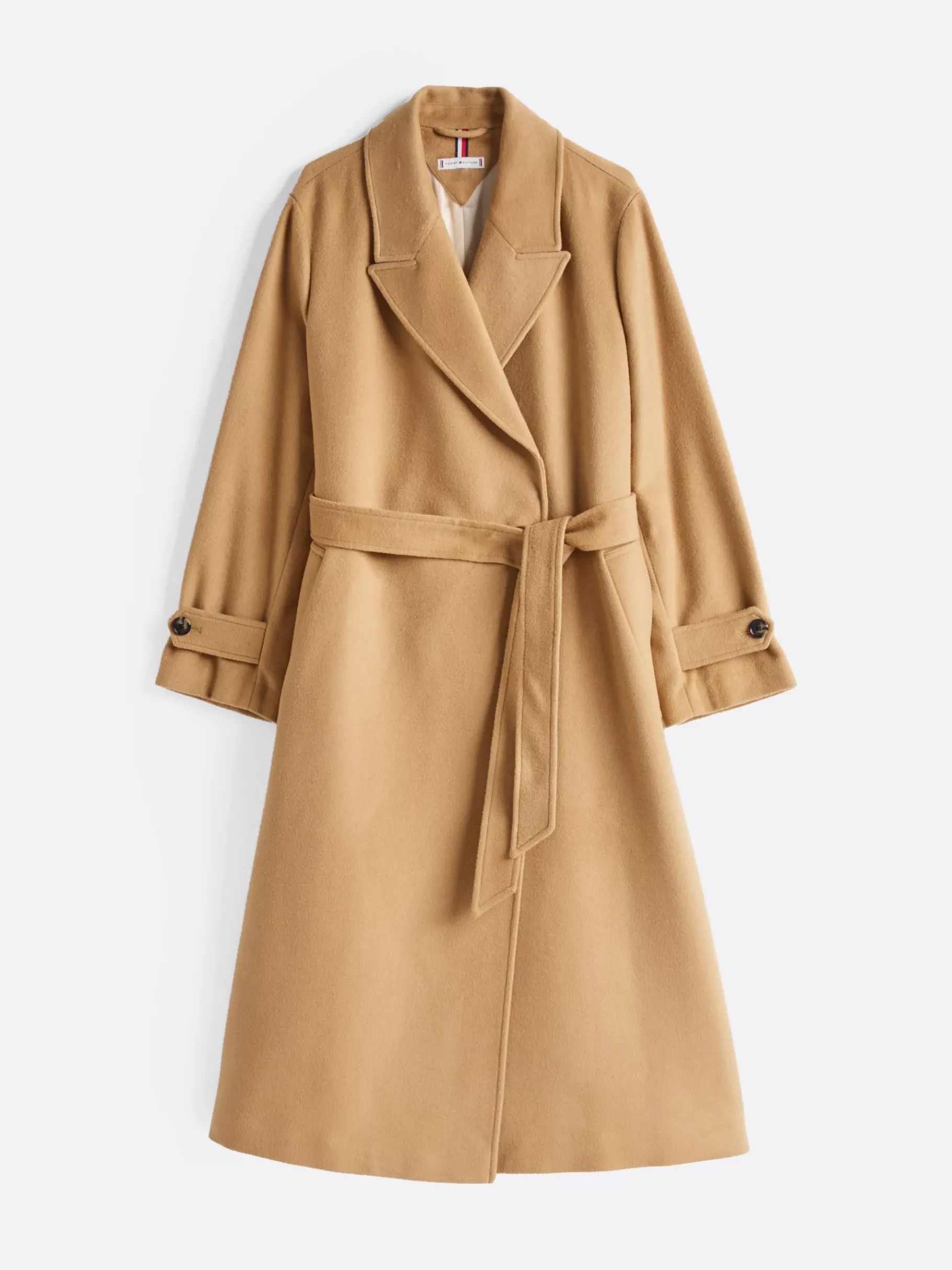 Tommy Hilfiger Zweireihiger Mantel mit hohem Wollanteil CLASSIC KHAKI Discount