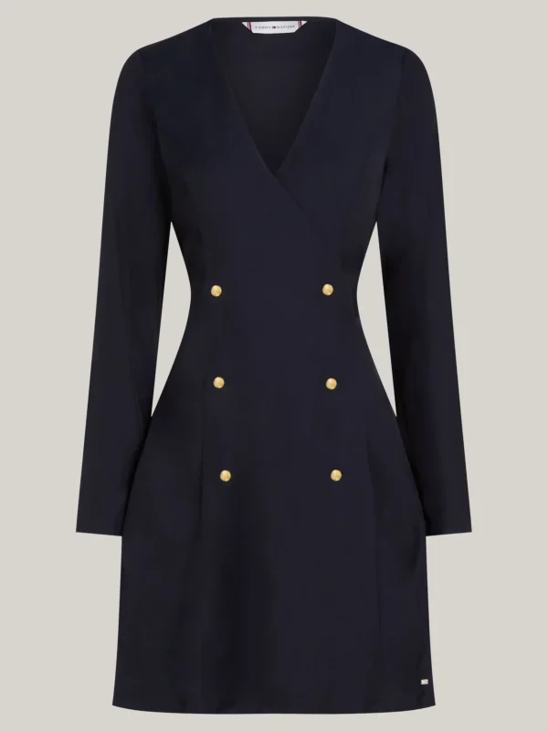 Tommy Hilfiger Zweireihiges Wickel-Minikleid DESERT SKY Online